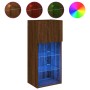 TV cabinets with LED lights 2 pcs oak brown 40.5x30x90 cm by , TV Furniture - Ref: Foro24-837056, Price: 98,36 €, Discount: %