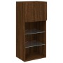 TV cabinets with LED lights 2 pcs oak brown 40.5x30x90 cm by , TV Furniture - Ref: Foro24-837056, Price: 98,36 €, Discount: %