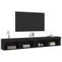 TV-Schränke mit LED-Leuchten 2 Stück schwarz 100x30x30 cm von , TV-Möbel - Ref: Foro24-837158, Preis: 91,99 €, Rabatt: %