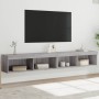 Muebles de TV con luces LED 2 uds gris Sonoma 100x30x30 cm de , Muebles TV - Ref: Foro24-837166, Precio: 84,40 €, Descuento: %