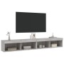 Muebles de TV con luces LED 2 uds gris Sonoma 100x30x30 cm de , Muebles TV - Ref: Foro24-837166, Precio: 84,40 €, Descuento: %