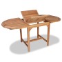 Mesa de jardín extensible madera teca maciza (110-160)x80x75cm de vidaXL, Mesas de jardín - Ref: Foro24-44684, Precio: 348,99...