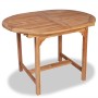 Extendable garden table made of solid teak wood (110-160)x80x75cm by vidaXL, Garden tables - Ref: Foro24-44684, Price: 348,99...