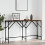 Smoked oak engineered wood console table 140x29x75 cm by , Side tables - Ref: Foro24-837759, Price: 48,99 €, Discount: %