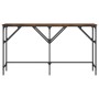 Smoked oak engineered wood console table 140x29x75 cm by , Side tables - Ref: Foro24-837759, Price: 48,99 €, Discount: %