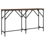 Smoked oak engineered wood console table 140x29x75 cm by , Side tables - Ref: Foro24-837759, Price: 48,99 €, Discount: %