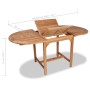 Extendable garden table made of solid teak wood (110-160)x80x75cm by vidaXL, Garden tables - Ref: Foro24-44684, Price: 348,99...