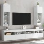 Muebles de TV con luces LED 2 uds blanco 30,5x30x90 cm de , Muebles TV - Ref: Foro24-837002, Precio: 94,99 €, Descuento: %