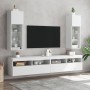 Muebles de TV con luces LED 2 uds blanco 30,5x30x90 cm de , Muebles TV - Ref: Foro24-837002, Precio: 94,99 €, Descuento: %