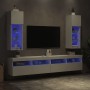 Muebles de TV con luces LED 2 uds blanco 30,5x30x90 cm de , Muebles TV - Ref: Foro24-837002, Precio: 94,99 €, Descuento: %