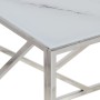 Silver stainless steel and tempered glass coffee table by , Coffee table - Ref: Foro24-349939, Price: 145,99 €, Discount: %