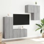 TV Wall Cabinets 4 Pieces Sonoma Gray Engineered Wood by , TV Furniture - Ref: Foro24-3216433, Price: 176,24 €, Discount: %