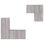 TV Wall Cabinets 4 Pieces Sonoma Gray Engineered Wood by , TV Furniture - Ref: Foro24-3216433, Price: 176,24 €, Discount: %