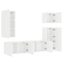 5-Piece White Engineered Wood Wall TV Cabinets by , TV Furniture - Ref: Foro24-3216446, Price: 209,99 €, Discount: %