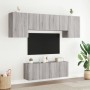 TV Wall Cabinets 6 Pieces Sonoma Gray Engineered Wood by , TV Furniture - Ref: Foro24-3216444, Price: 207,95 €, Discount: %