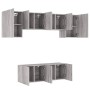 Muebles de TV de pared 6 pzas madera de ingeniería gris Sonoma de , Muebles TV - Ref: Foro24-3216444, Precio: 208,35 €, Descu...