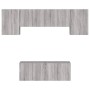 TV Wall Cabinets 6 Pieces Sonoma Gray Engineered Wood by , TV Furniture - Ref: Foro24-3216444, Price: 207,95 €, Discount: %