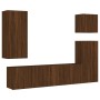 Wall TV cabinets 5 pcs oak brown engineered wood by , TV Furniture - Ref: Foro24-3216452, Price: 224,93 €, Discount: %