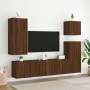 Wall TV cabinets 5 pcs oak brown engineered wood by , TV Furniture - Ref: Foro24-3216452, Price: 224,93 €, Discount: %