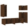 Wall TV cabinets 5 pcs oak brown engineered wood by , TV Furniture - Ref: Foro24-3216452, Price: 224,93 €, Discount: %