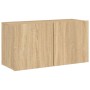 Muebles de TV de pared 6 pzas madera de ingeniería roble Sonoma de , Muebles TV - Ref: Foro24-3216473, Precio: 192,55 €, Desc...