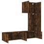 Wall TV cabinets 5 pieces engineered wood smoked oak by , TV Furniture - Ref: Foro24-3216486, Price: 231,67 €, Discount: %