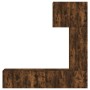 Wall TV cabinets 5 pieces engineered wood smoked oak by , TV Furniture - Ref: Foro24-3216486, Price: 231,67 €, Discount: %