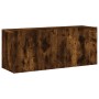 Wall TV cabinets 5 pieces engineered wood smoked oak by , TV Furniture - Ref: Foro24-3216486, Price: 231,67 €, Discount: %