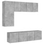 Wall TV cabinets 5 pieces engineered wood concrete gray by , TV Furniture - Ref: Foro24-3216467, Price: 207,02 €, Discount: %