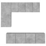 Wall TV cabinets 5 pieces engineered wood concrete gray by , TV Furniture - Ref: Foro24-3216467, Price: 207,02 €, Discount: %