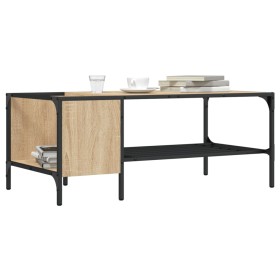 Mesa centro estante madera ingeniería roble Sonoma 100x51x40 cm de , Mesas de centro - Ref: Foro24-837733, Precio: 38,62 €, D...