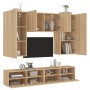 Muebles de TV de pared 5 pzas madera de ingeniería roble Sonoma de , Muebles TV - Ref: Foro24-3216520, Precio: 222,99 €, Desc...