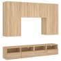 Muebles de TV de pared 5 pzas madera de ingeniería roble Sonoma de , Muebles TV - Ref: Foro24-3216520, Precio: 222,99 €, Desc...