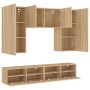 Muebles de TV de pared 5 pzas madera de ingeniería roble Sonoma de , Muebles TV - Ref: Foro24-3216520, Precio: 222,99 €, Desc...