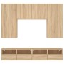 Muebles de TV de pared 5 pzas madera de ingeniería roble Sonoma de , Muebles TV - Ref: Foro24-3216520, Precio: 222,99 €, Desc...