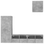 Wall TV cabinets 4 pieces engineered wood concrete gray by , TV Furniture - Ref: Foro24-3216503, Price: 153,10 €, Discount: %