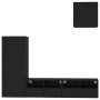 Muebles de TV de pared 4 piezas madera de ingeniería negro de , Muebles TV - Ref: Foro24-3216501, Precio: 149,36 €, Descuento: %