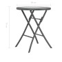 Folding garden bistro table glass and steel 60x70 cm by vidaXL, Garden tables - Ref: Foro24-44714, Price: 75,99 €, Discount: %