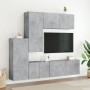 Muebles de TV de pared 5 pzas madera ingeniería gris hormigón de , Muebles TV - Ref: Foro24-3216492, Precio: 258,49 €, Descue...