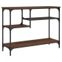 Console table with brown oak shelves 100x35x75 cm by , Side tables - Ref: Foro24-837786, Price: 42,80 €, Discount: %