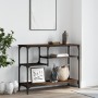 Console table with brown oak shelves 100x35x75 cm by , Side tables - Ref: Foro24-837786, Price: 42,80 €, Discount: %