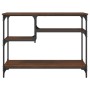 Console table with brown oak shelves 100x35x75 cm by , Side tables - Ref: Foro24-837786, Price: 42,80 €, Discount: %