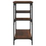 Console table with brown oak shelves 100x35x75 cm by , Side tables - Ref: Foro24-837786, Price: 42,80 €, Discount: %