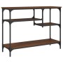 Console table with brown oak shelves 100x35x75 cm by , Side tables - Ref: Foro24-837786, Price: 42,80 €, Discount: %