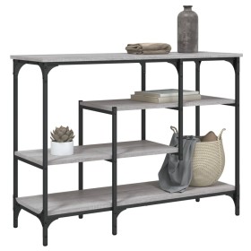 Console table with shelves gray Sonoma 100x35x75 cm by , Side tables - Ref: Foro24-837790, Price: 60,56 €, Discount: %