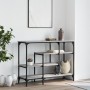 Console table with shelves gray Sonoma 100x35x75 cm by , Side tables - Ref: Foro24-837790, Price: 60,46 €, Discount: %