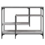 Console table with shelves gray Sonoma 100x35x75 cm by , Side tables - Ref: Foro24-837790, Price: 60,46 €, Discount: %