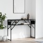 Console table with black engineered wood shelf 105x30x75 cm by , Side tables - Ref: Foro24-837792, Price: 40,92 €, Discount: %