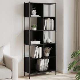 Black engineered wood shelf 72x28x172 cm by , Bookcases and shelves - Ref: Foro24-3213652, Price: 96,09 €, Discount: %