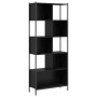 Estantería de madera de ingeniería negra 72x28x172 cm de , Librerías y estanterías - Ref: Foro24-3213652, Precio: 96,09 €, De...